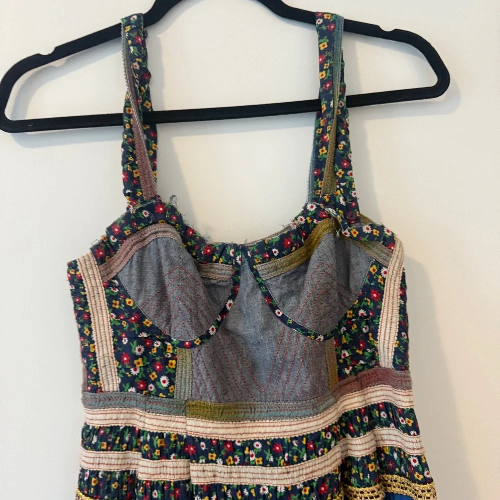 Free People Multicolor Striped Floral Mini Dress - Picture 2 of 3
